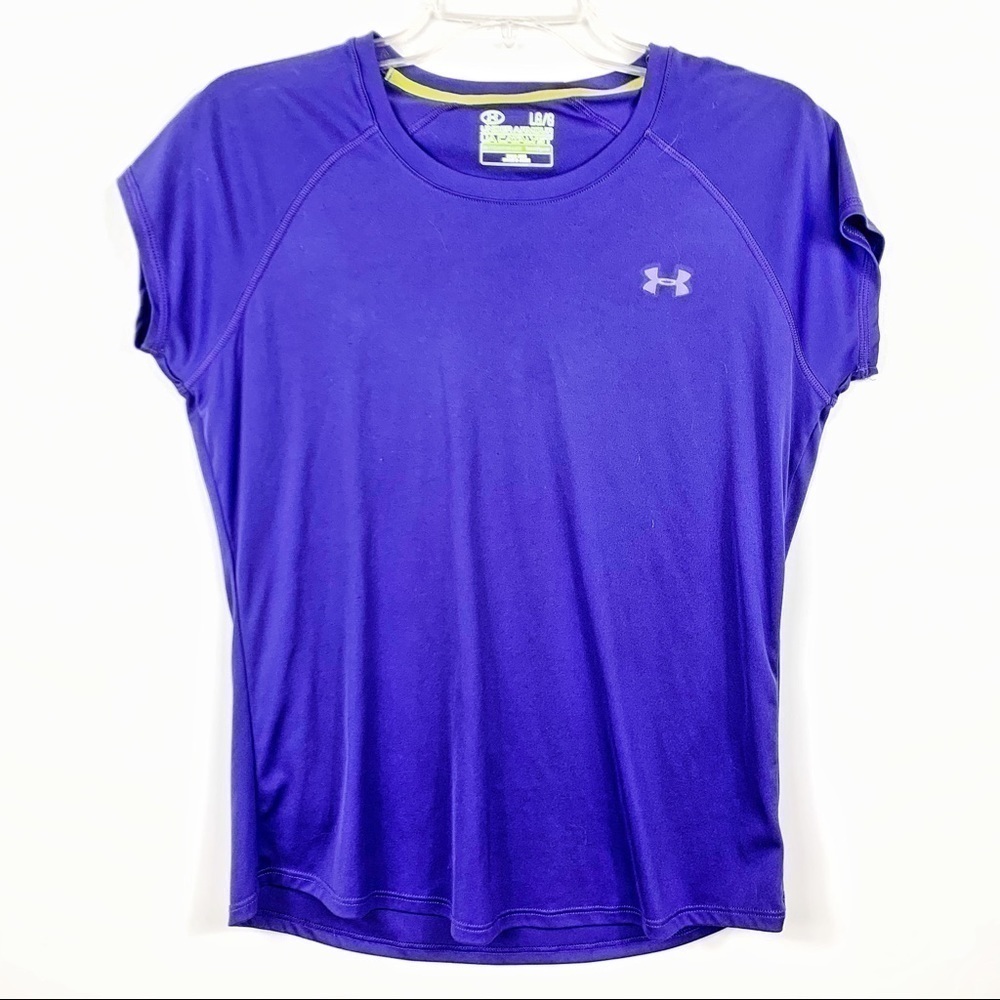 UNDER AMOUR Purple Activewear Fitted T-shirt WOMENS Large